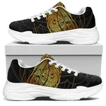 Boho Spiritual Dragonfly Print White Chunky Shoes