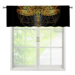 Boho Spiritual Dragonfly Print Window Valance