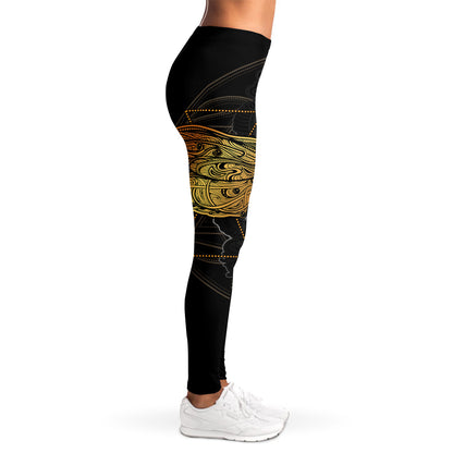 Boho Spiritual Dragonfly Print Women's Leggings