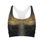 Boho Spiritual Dragonfly Print Women's Sports Bra
