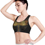Boho Spiritual Dragonfly Print Women's Sports Bra