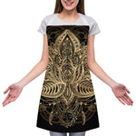 Boho Spiritual Lotus Print Adjustable Apron
