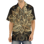 Boho Spiritual Lotus Print Aloha Shirt