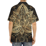 Boho Spiritual Lotus Print Aloha Shirt