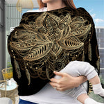 Boho Spiritual Lotus Print Baby Seat Cover