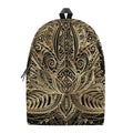 Boho Spiritual Lotus Print School Backpack