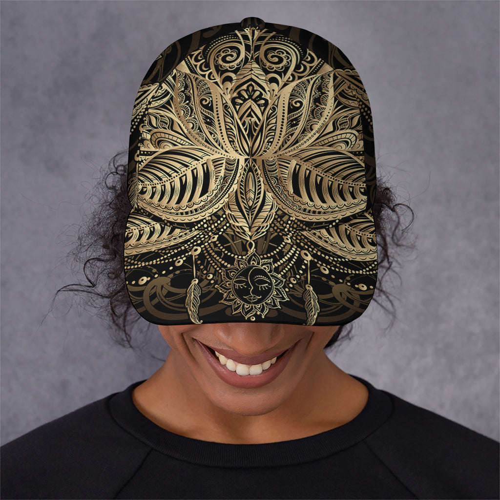 Boho Spiritual Lotus Print Baseball Cap