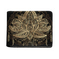 Boho Spiritual Lotus Print Bifold Wallet