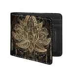 Boho Spiritual Lotus Print Bifold Wallet