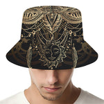 Boho Spiritual Lotus Print Bucket Hat