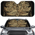Boho Spiritual Lotus Print Car Windshield Sun Shade