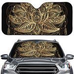 Boho Spiritual Lotus Print Car Windshield Sun Shade