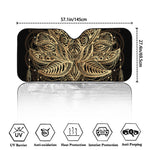 Boho Spiritual Lotus Print Car Windshield Sun Shade