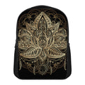 Boho Spiritual Lotus Print Casual Backpack