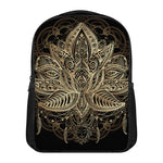 Boho Spiritual Lotus Print Casual Backpack