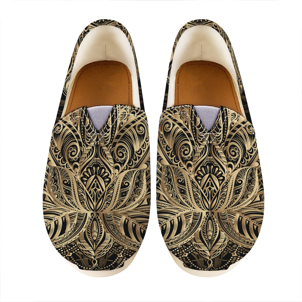 Boho Spiritual Lotus Print Casual Shoes