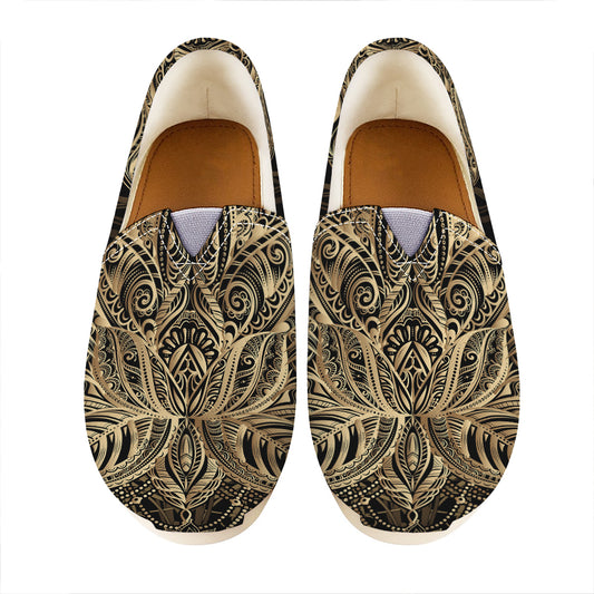 Boho Spiritual Lotus Print Casual Shoes