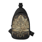 Boho Spiritual Lotus Print Chest Bag