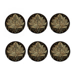 Boho Spiritual Lotus Print Coaster Set