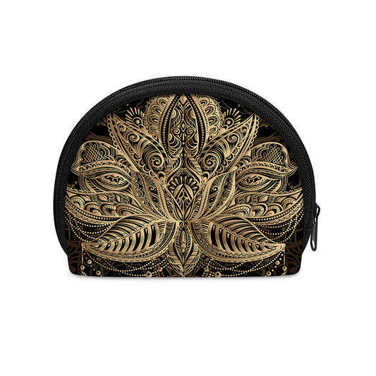 Boho Spiritual Lotus Print Coin Purse