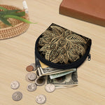 Boho Spiritual Lotus Print Coin Purse
