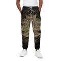 Boho Spiritual Lotus Print Cotton Sweatpants