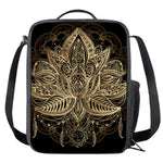 Boho Spiritual Lotus Print Crossbody Lunch Bag