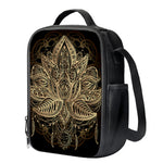 Boho Spiritual Lotus Print Crossbody Lunch Bag