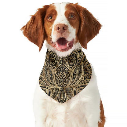 Boho Spiritual Lotus Print Dog Bandana