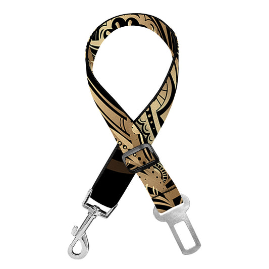 Boho Spiritual Lotus Print Dog Seat Belt