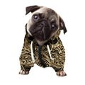 Boho Spiritual Lotus Print Dog Zip Up Hoodie