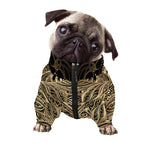 Boho Spiritual Lotus Print Dog Zip Up Jacket