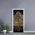 Boho Spiritual Lotus Print Door Sticker