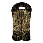 Boho Spiritual Lotus Print Double Neoprene Wine Tote