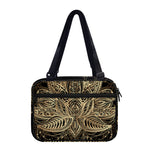 Boho Spiritual Lotus Print Double Strap Bible Bag