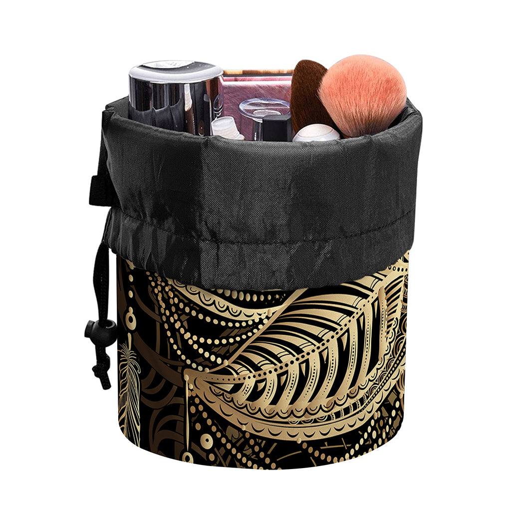 Boho Spiritual Lotus Print Drawstring Makeup Bag