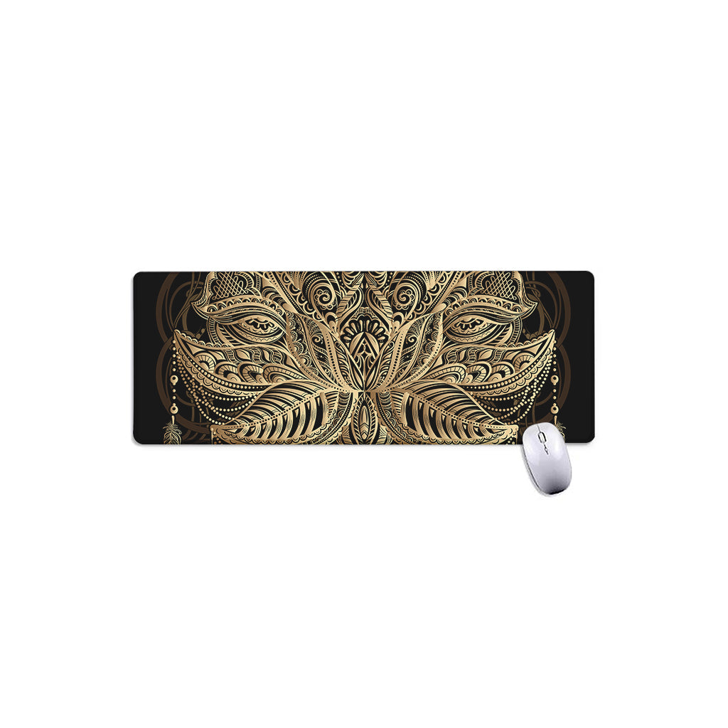 Boho Spiritual Lotus Print Extended Mouse Pad