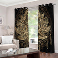 Boho Spiritual Lotus Print Extra Wide Grommet Curtains