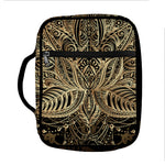 Boho Spiritual Lotus Print Front Pocket Bible Bag