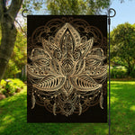 Boho Spiritual Lotus Print Garden Flag