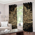 Boho Spiritual Lotus Print Grommet Curtains
