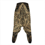 Boho Spiritual Lotus Print Hammer Pants