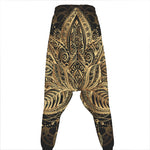 Boho Spiritual Lotus Print Hammer Pants