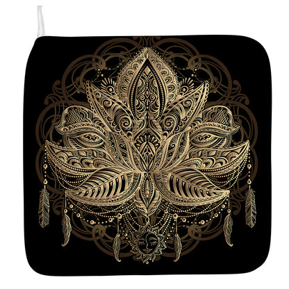 Boho Spiritual Lotus Print Hand Towel