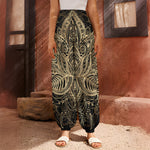 Boho Spiritual Lotus Print Harem Pants