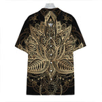 Boho Spiritual Lotus Print Hawaiian Shirt