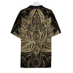 Boho Spiritual Lotus Print Hawaiian Shirt