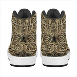 Boho Spiritual Lotus Print High Top Leather Sneakers