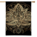 Boho Spiritual Lotus Print House Flag