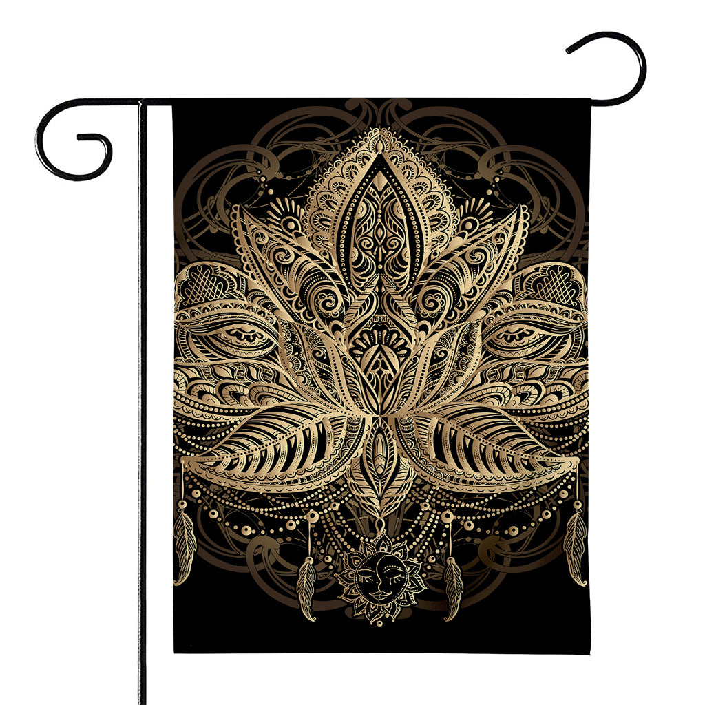 Boho Spiritual Lotus Print House Flag